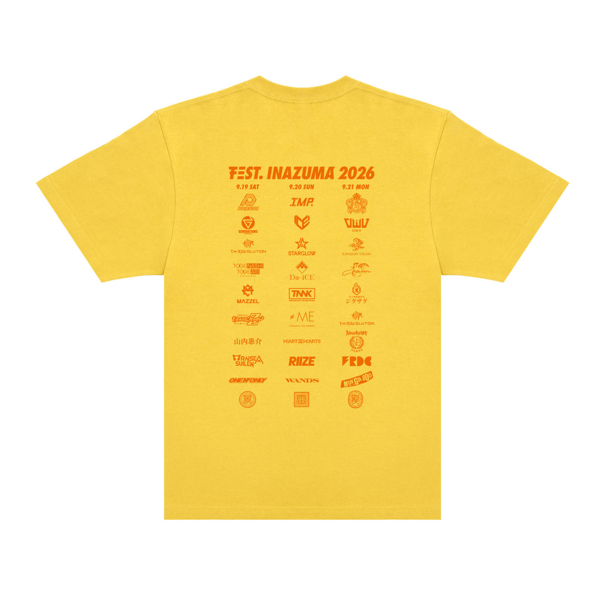 Tシャツ E 【YELLOW】
